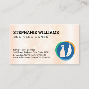 Cleaning Spray and Broom   Maid Service Business Card