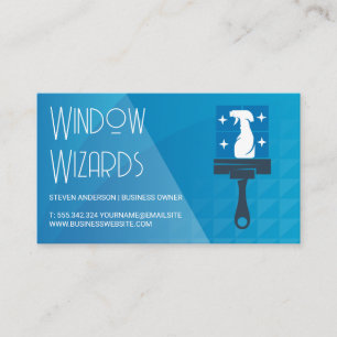 Cleaning Spray Bottle   Window Cleaner Logo Business Card