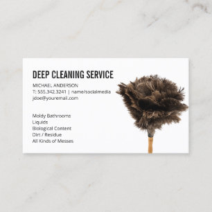 Cleaning Spray Broom   Feather Duster Business Card
