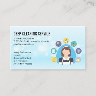 Cleaning Spray   House Cleaner Logo Business Card