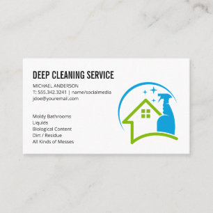 Cleaning Spray House Cleaner Services Business C Card