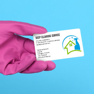 Cleaning Spray House Cleaner Services Business Card