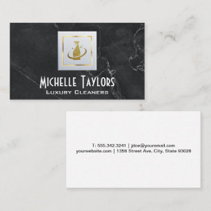 Cleaning Spray Logo Marble Business Card