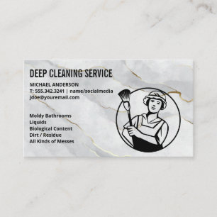 Cleaning Spray   Maid Cleaner Logo Business Card