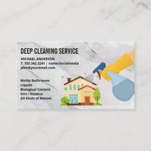 Cleaning Spray   Maid Cleaners Business Card