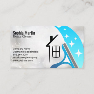 Cleaning Squeegee   Maids   Soap Bubbles Business Card