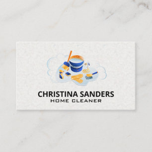 Cleaning Supplies   Cleaning Services Business Card