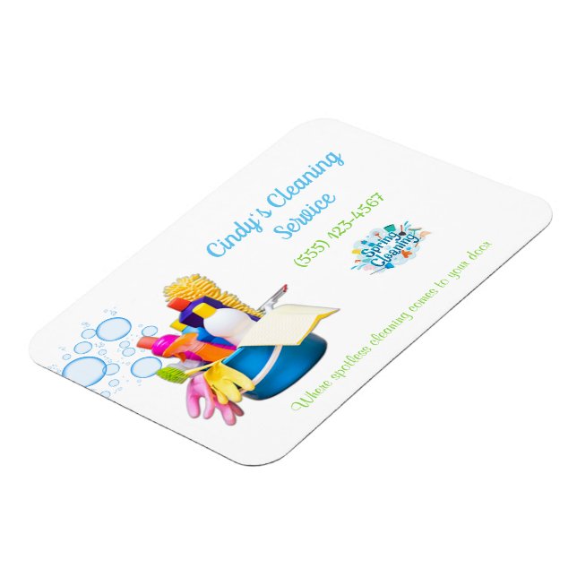 Cleaning Supplies Design House Cleaning Service Magnet (Left Side)