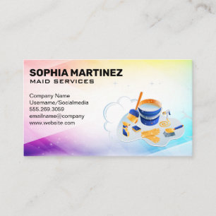 Cleaning Supplies   House Keeping Services Business Card