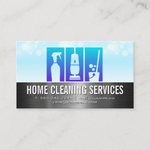 Cleaning Supplies Logo Janitorial Services Business Card
