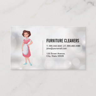 Cleaning Supplies Maid in Attire Business Card