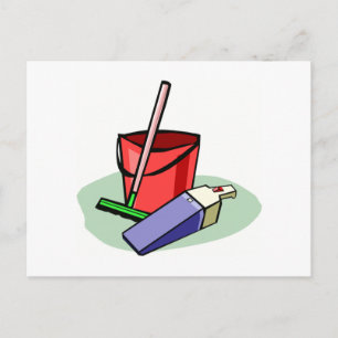 Cleaning Supplies Postcard