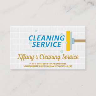 Cleaning Supply Icons   Bath Tiles Background Business Card
