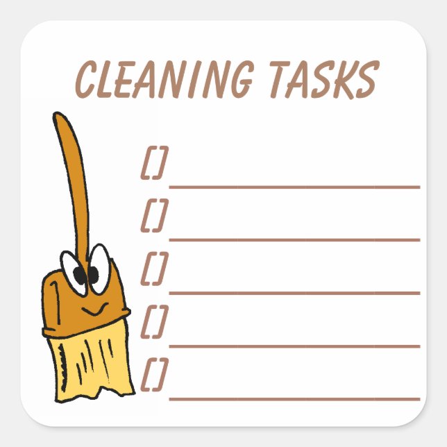 Cleaning Tasks Planner Sticker (Front)