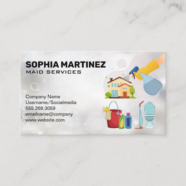 Cleaning Tools and Equipment Business Card (Front)