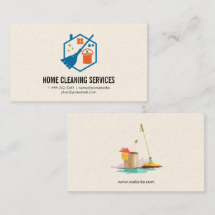 Cleaning Tools   Home Services Business Card