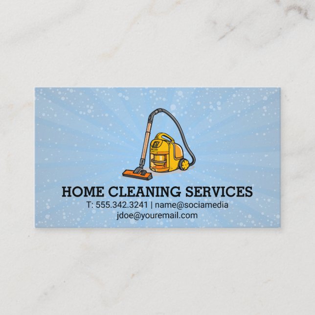 Cleaning Tools | Maid | Janitor Business Card (Front)