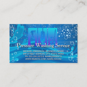 Cleaning Tools Soap Bubbles Business Card