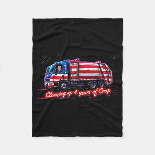 Cleaning up 4 year of funny trump garbage americaC Fleece Blanket