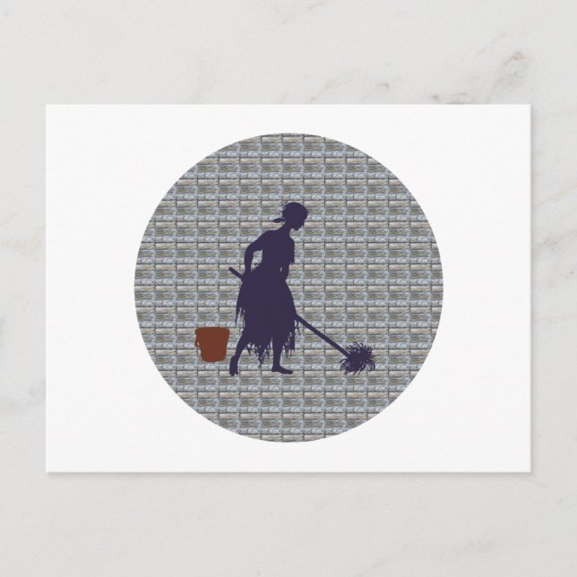 cleaning woman Cinderella charwoman Cinderella Postcard (Front)