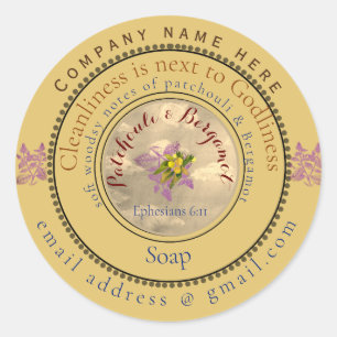 cleanliness is next to godliness  classic round sticker