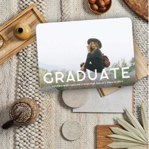 Cleanly Stated Graduate Photo Announcement