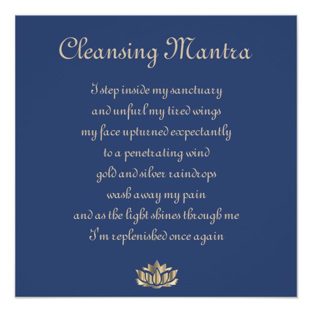 Cleansing Mantra Poster (Front)