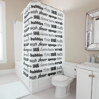 Cleansing Words Shower Curtain
