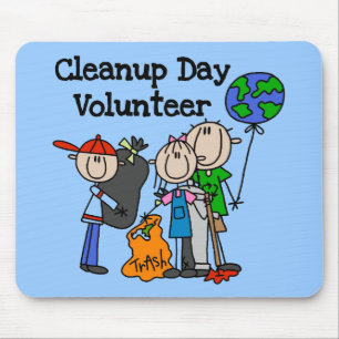 Cleanup Day Volunteer T-shirts and Gifts Mouse Mat