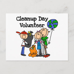 Cleanup Day Volunteer T-shirts and Gifts Postcard