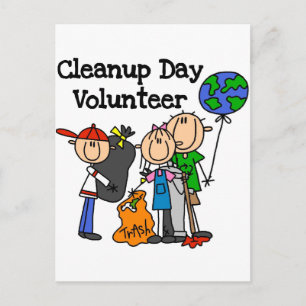 Cleanup Day Volunteer T-shirts and Gifts Postcard
