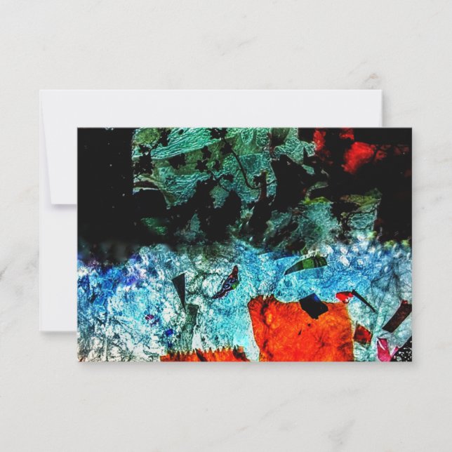 Clear abstract invitation.Ordinary recycle texture Invitation (Front)