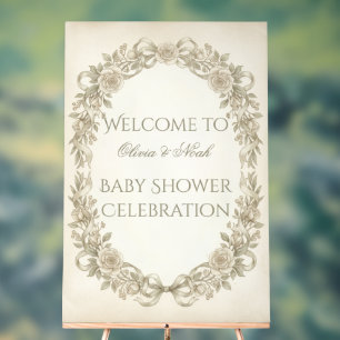 Clear Acrylic Baby Shower Welcome Sign