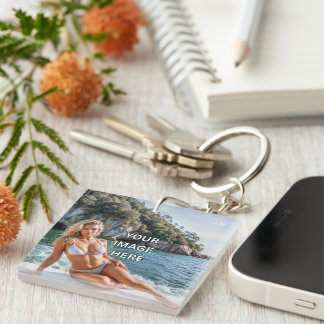 CLEAR! 🔑 Acrylic Keychain – Add Image or Text