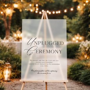 Clear Acrylic Unplugged Ceremony Sign