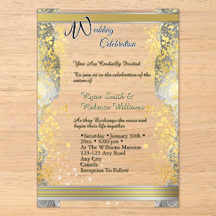 Clear Acrylic Wedding Invitation