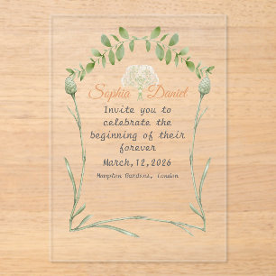 clear acrylic wedding invitation 