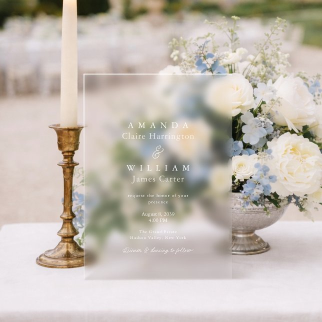 Clear Acrylic Wedding Invitation | Luxury French (Creator Uploaded)