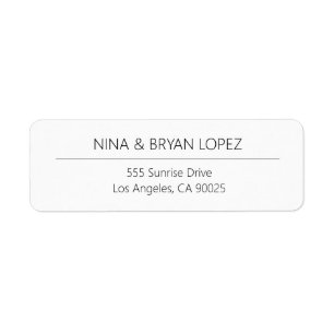 Clear and Minimalistic Return Label