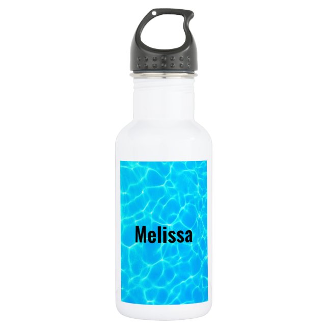 Clear Blue Pool Water Photo 532 Ml Water Bottle (Front)