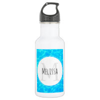 Clear Blue Pool Water Photo Monogram