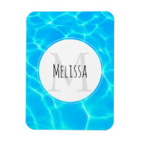 Clear Blue Pool Water Photo Monogram