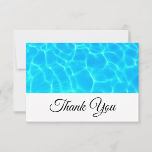 Clear Blue Pool Water Photo Thank You Card