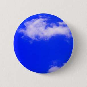 Clear Blue Sky and White Clouds 6 Cm Round Badge