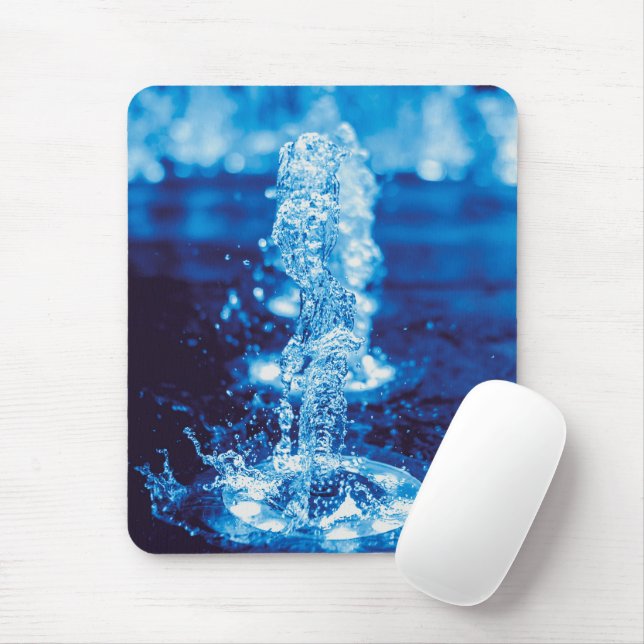 Clear Blue Water Feature in Motion Mouse Mat (With Mouse)