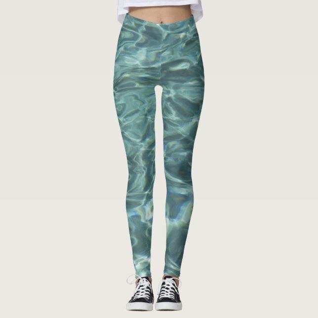 Clear Blue Water Leggings (Front)