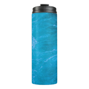 Clear blue water thermal tumbler