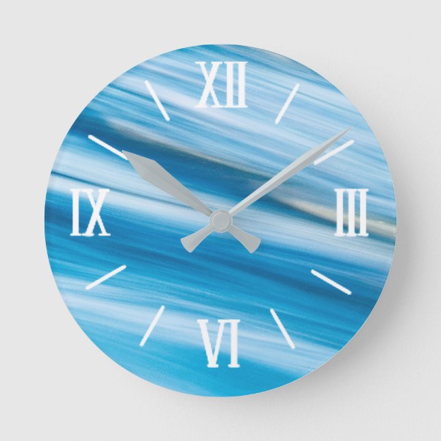 Clear blue water Wall Clock (Front)