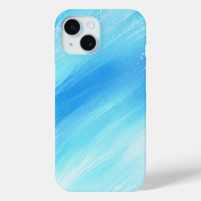 Clear Blue Watercolor Gradient Art Case-Mate iPhone Case (Back)
