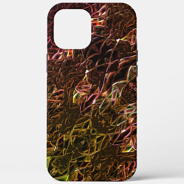 Clear brown neon mirroring style with flashy lines Case-Mate iPhone case (Back)